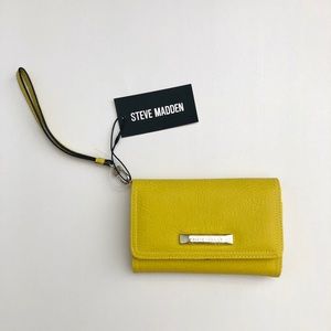 nwt steve madden bcellie citron flap wallet